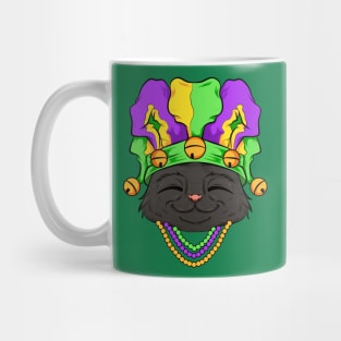 black cat mardi gras carnaval new orleans Mug